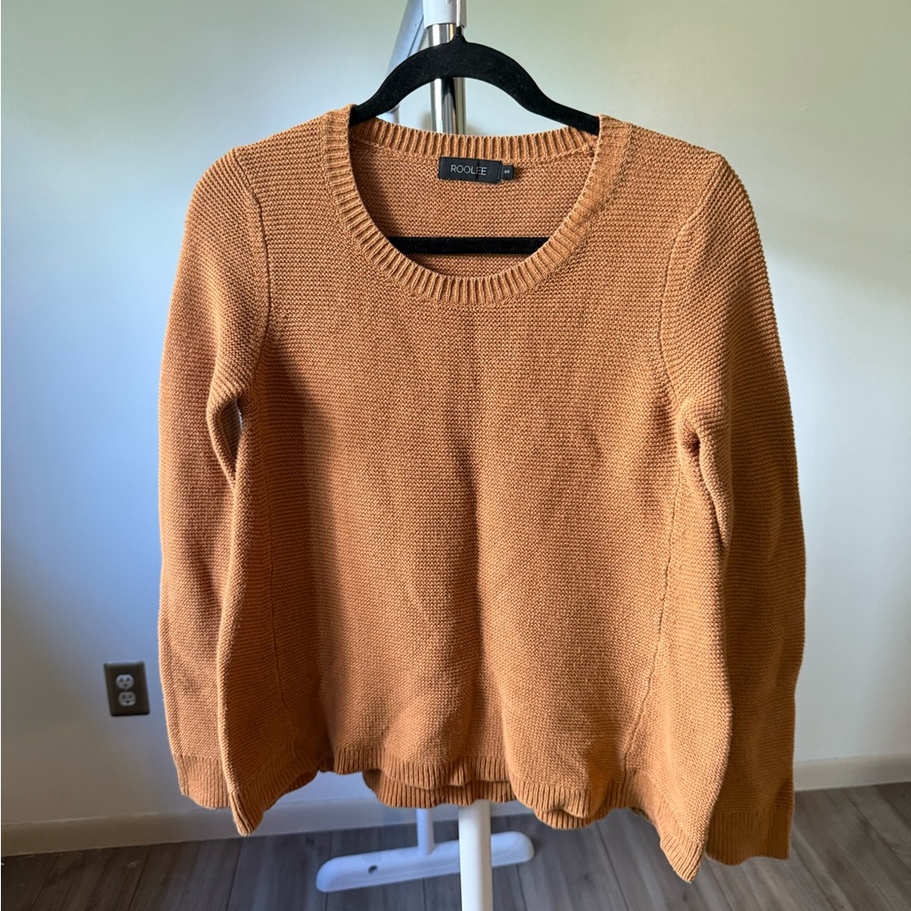 Roolee Women's Camel Crew Neck Sweater